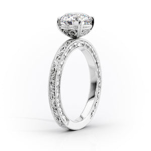 The Sierra Set With A 3 Carat Round Lab Diamond