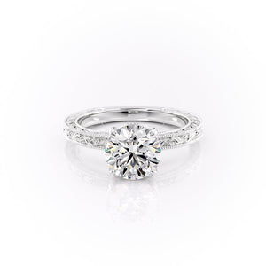 The Sierra Set With A 4.5 Carat Round Moissanite