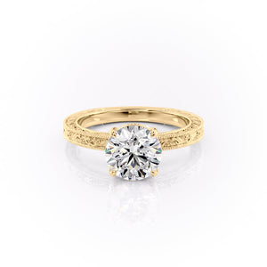 The Sierra Set With A 4.5 Carat Round Moissanite
