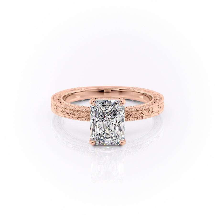 The Sierra Set With A 1.5 Carat Radiant Lab Diamond