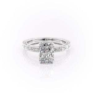 The Sierra Set With A 3.5 Carat Radiant Moissanite