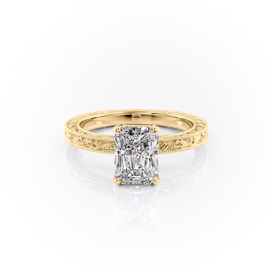The Sierra Set With A 1 Carat Radiant Lab Diamond