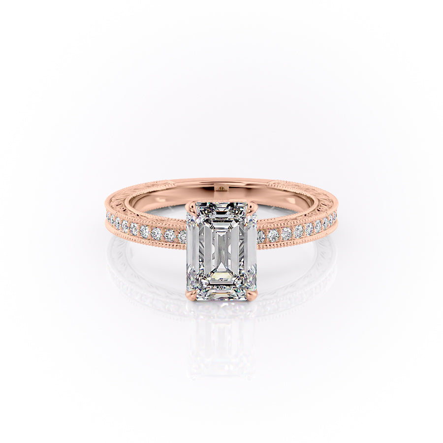 The Pave Sierra Set With A 2 Carat Emerald Lab Diamond