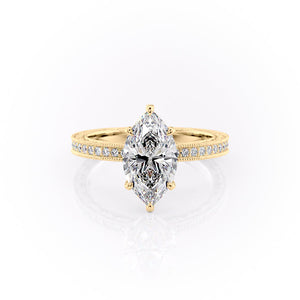 The Pave Sierra Set With A 2 Carat Marquise Lab Diamond