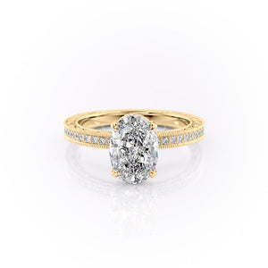 The Pave Sierra Set With A 2 Carat Oval Lab Diamond