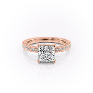 The Pave Sierra Set With A 4 Carat Princess Moissanite