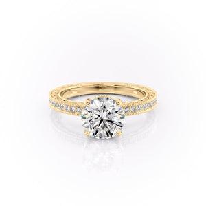 The Pave Sierra Set With A 3 Carat Round Lab Diamond