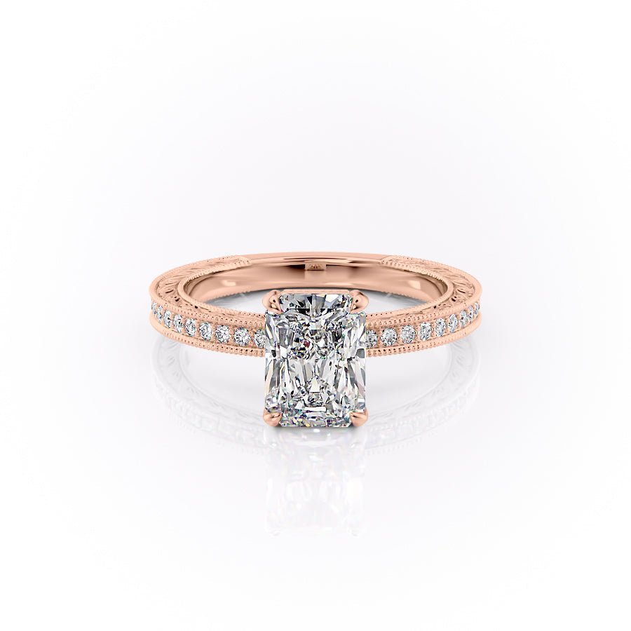 The Pave Sierra Set With A 3 Carat Radiant Lab Diamond