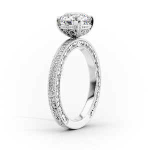 The Pave Sierra Set With A 2 Carat Radiant Lab Diamond