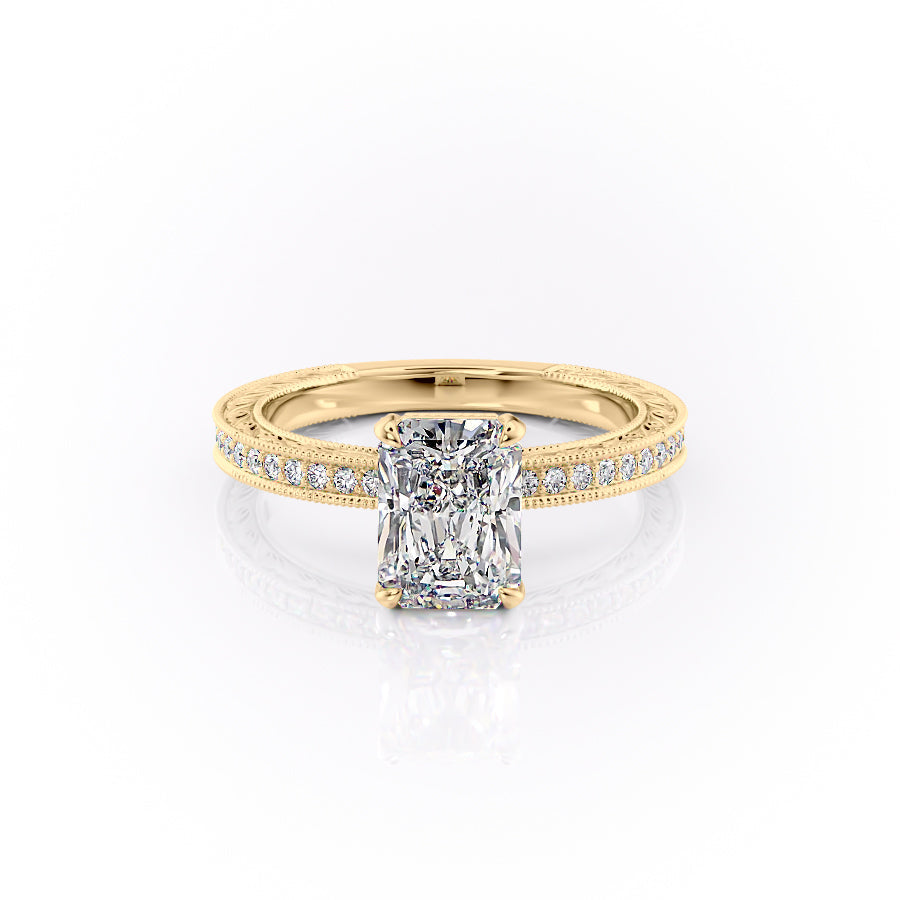 The Pave Sierra Set With A Radiant Lab Diamond