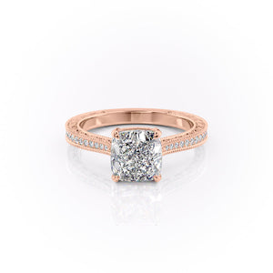 The Pave Cathedral Sierra Set With A 2 Carat Cushion Moissanite