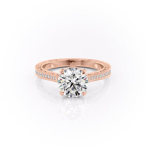 The Pave Cathedral Sierra Set With A 3 Carat Round Lab Diamond