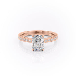 The Pave Cathedral Sierra Set With A 3 Carat Radiant Lab Diamond