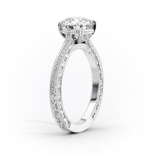 The Pave Cathedral Sierra Set With A 2 Carat Radiant Lab Diamond