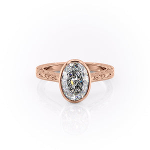 The Bezel Sierra Set With A 2 Carat Oval Moissanite
