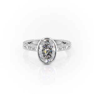 The Bezel Sierra Set With A 2.5 Carat Oval Moissanite