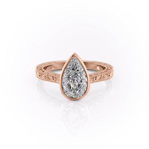 The Bezel Sierra Set With A 4.5 Carat Pear Moissanite