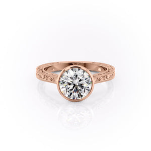 The Bezel Sierra Set With A 4.5 Carat Round Moissanite