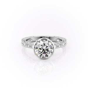 The Bezel Sierra Set With A 3.5 Carat Round Moissanite
