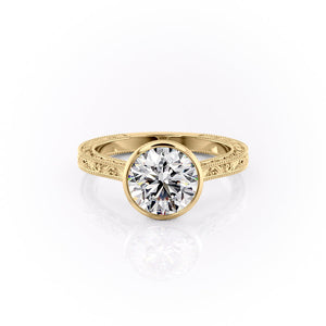 The Bezel Sierra Set With A 4.5 Carat Round Moissanite