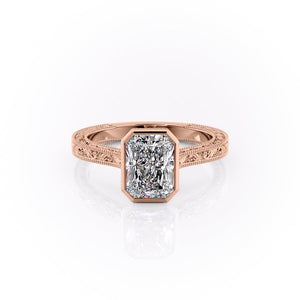 The Bezel Sierra Set With A 2.5 Carat Radiant Moissanite