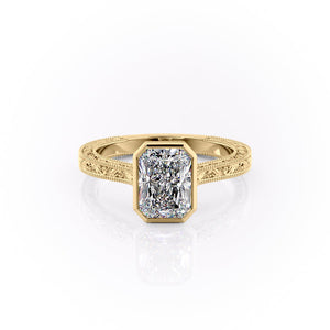 The Bezel Sierra Set With A 3 Carat Radiant Moissanite