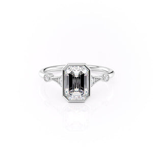 The Bezel Amber Set With A 1.5 Carat Emerald Moissanite