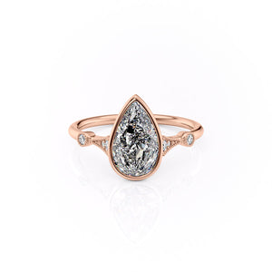 The Bezel Amber Set With A 1.5 Carat Pear Moissanite