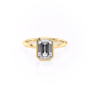 The Razor Bezel Kamellie Set With A 1.5 Carat Emerald Moissanite