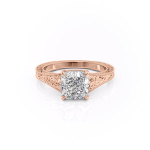 The Florence Set With A 1.5 Carat Cushion Moissanite