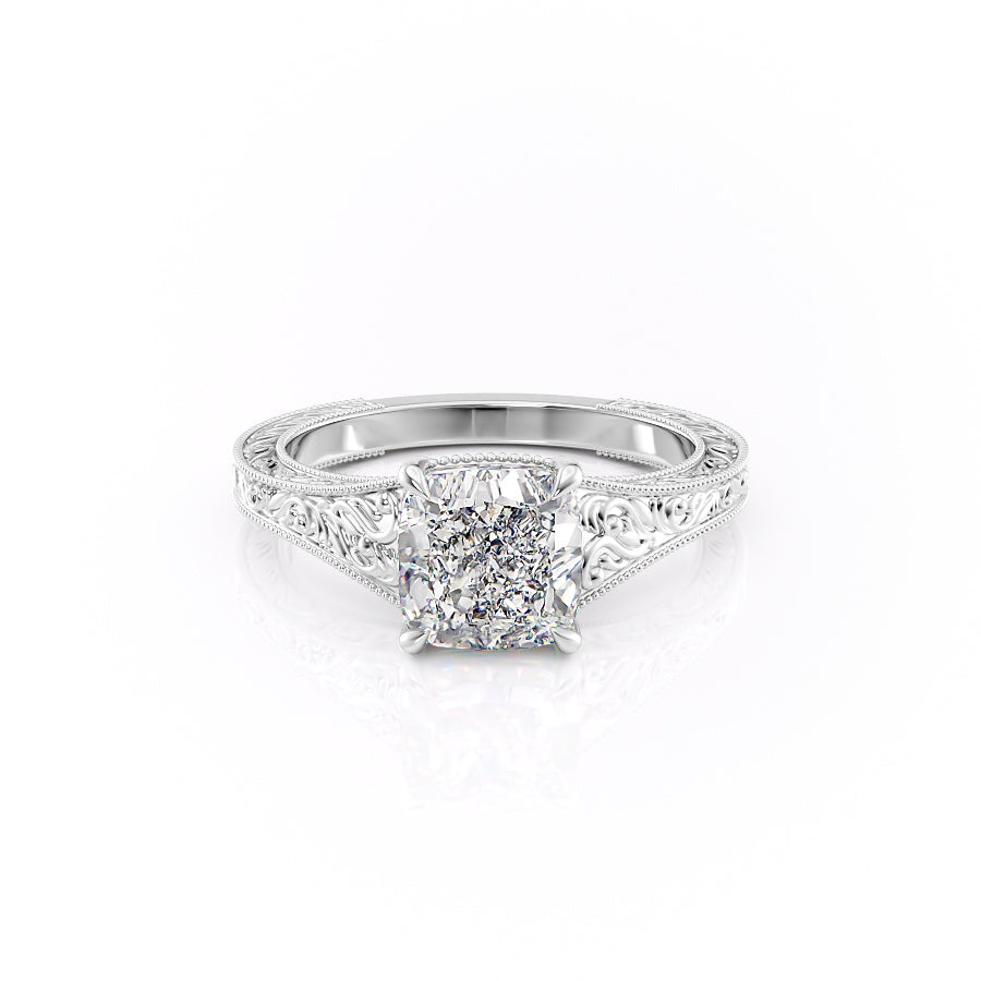 The Florence Set With A 1.5 Carat Cushion Moissanite