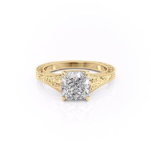 The Florence Set With A 3.5 Carat Cushion Moissanite