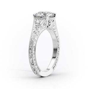 The Florence Set With A 5 Carat Emerald Moissanite