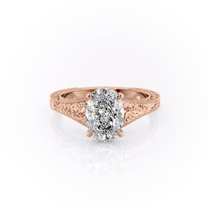 The Florence Set With A 3.5 Carat Oval Moissanite