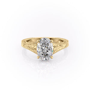 The Florence Set With A 2 Carat Oval Moissanite