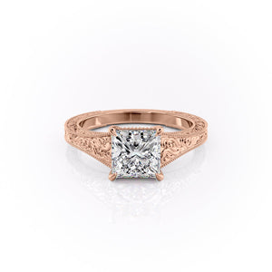 The Florence Set With A 1.5 Carat Princess Moissanite