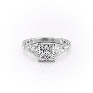 The Florence Set With A 3.5 Carat Princess Moissanite