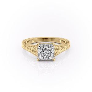 The Florence Set With A 1.5 Carat Princess Moissanite