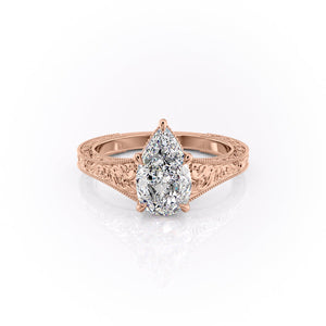 The Florence Set With A 1.5 Carat Pear Moissanite