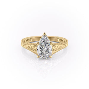 The Florence Set With A 3.5 Carat Pear Moissanite