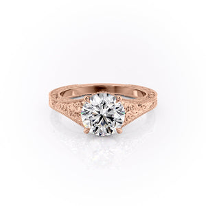 The Florence Set With A 5 Carat Round Moissanite