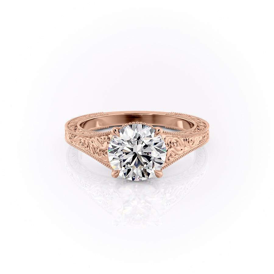 The Florence Set With A 3 Carat Round Moissanite
