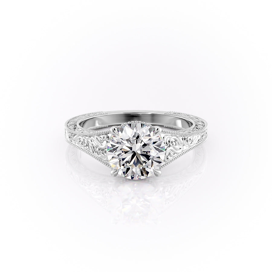 The Florence Set With A 1.5 Carat Round Moissanite