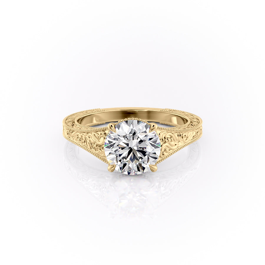 The Florence Set With A 1 Carat Round Moissanite