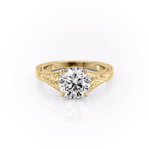 The Florence Set With A 5 Carat Round Moissanite