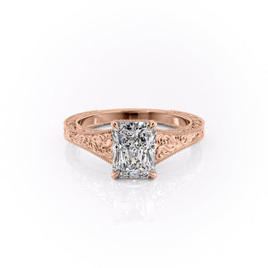 The Florence Set With A 3 Carat Radiant Moissanite