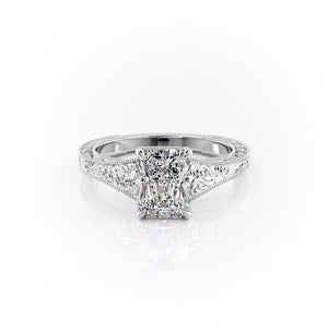 The Florence Set With A 5 Carat Radiant Moissanite
