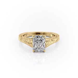 The Florence Set With A 3 Carat Radiant Moissanite