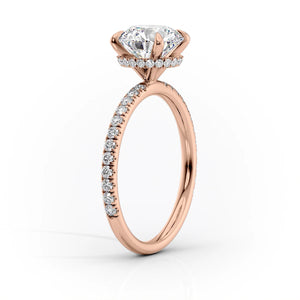 The Pave Alex Set With A 3 Carat Cushion Lab Diamond