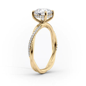 The Stacey Set With A 2.5 Carat Emerald Lab Diamond